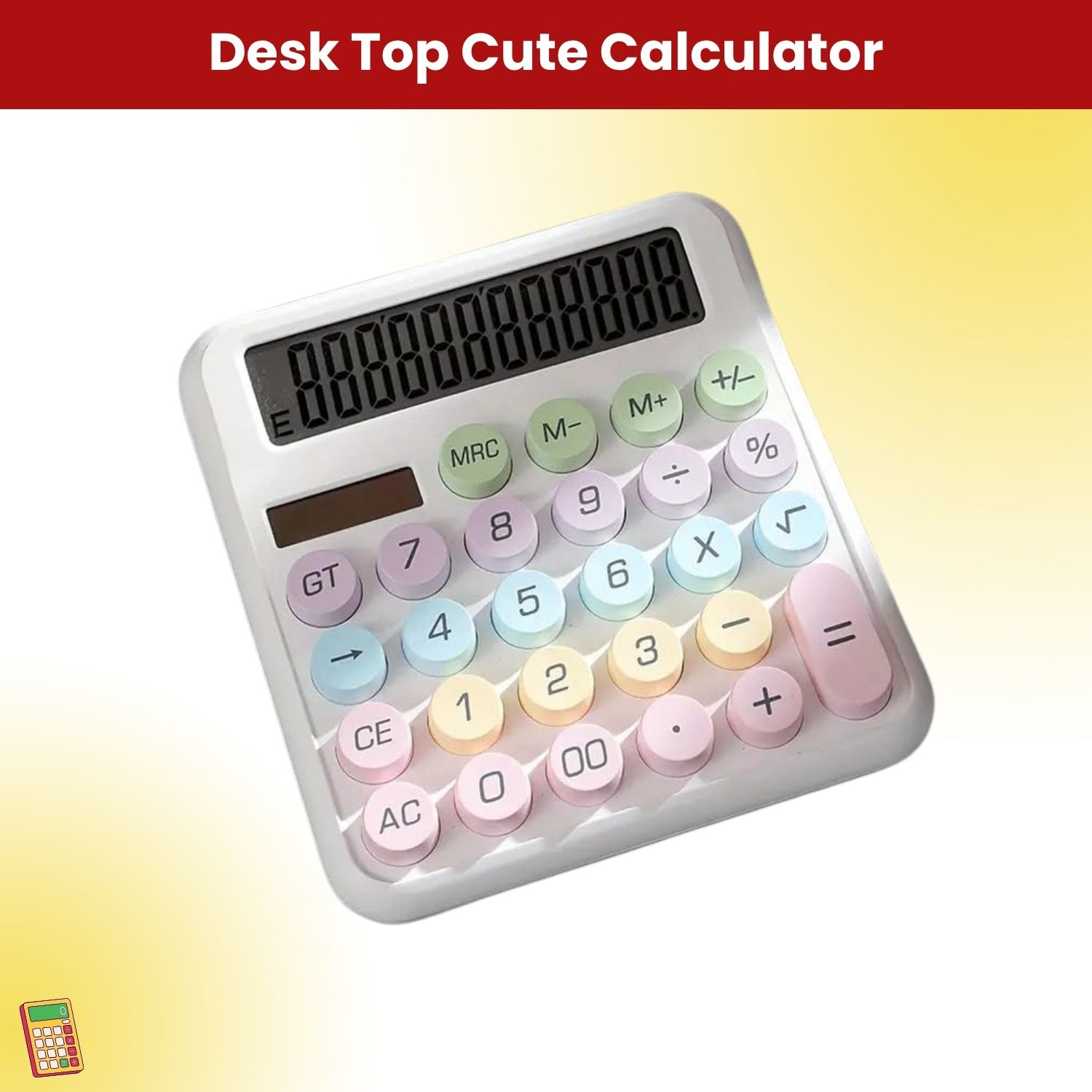guggu Desktop Cute Calculator, 12-Digit Large Display With Aesthetic Candy ColorK438 Desktop Cute Calculator, 12-Digit Large Display With Aesthetic Candy ColorE438 Basic Calculator-picture-28