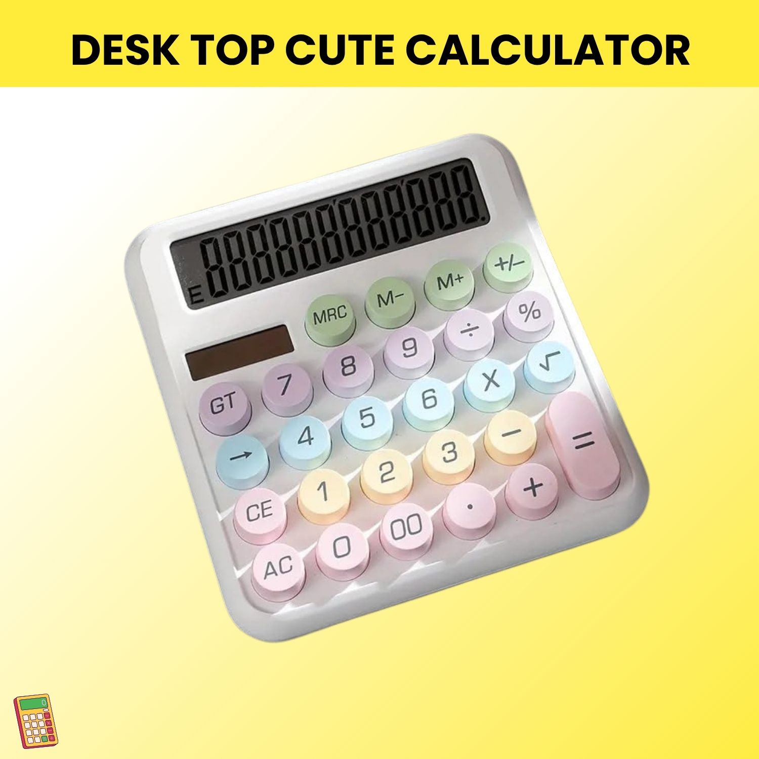 guggu Desktop Cute Calculator, 12-Digit Large Display With Aesthetic Candy ColorL73 Desktop Cute Calculator, 12-Digit Large Display With Aesthetic Candy ColorQ73 Basic Calculator-picture-25