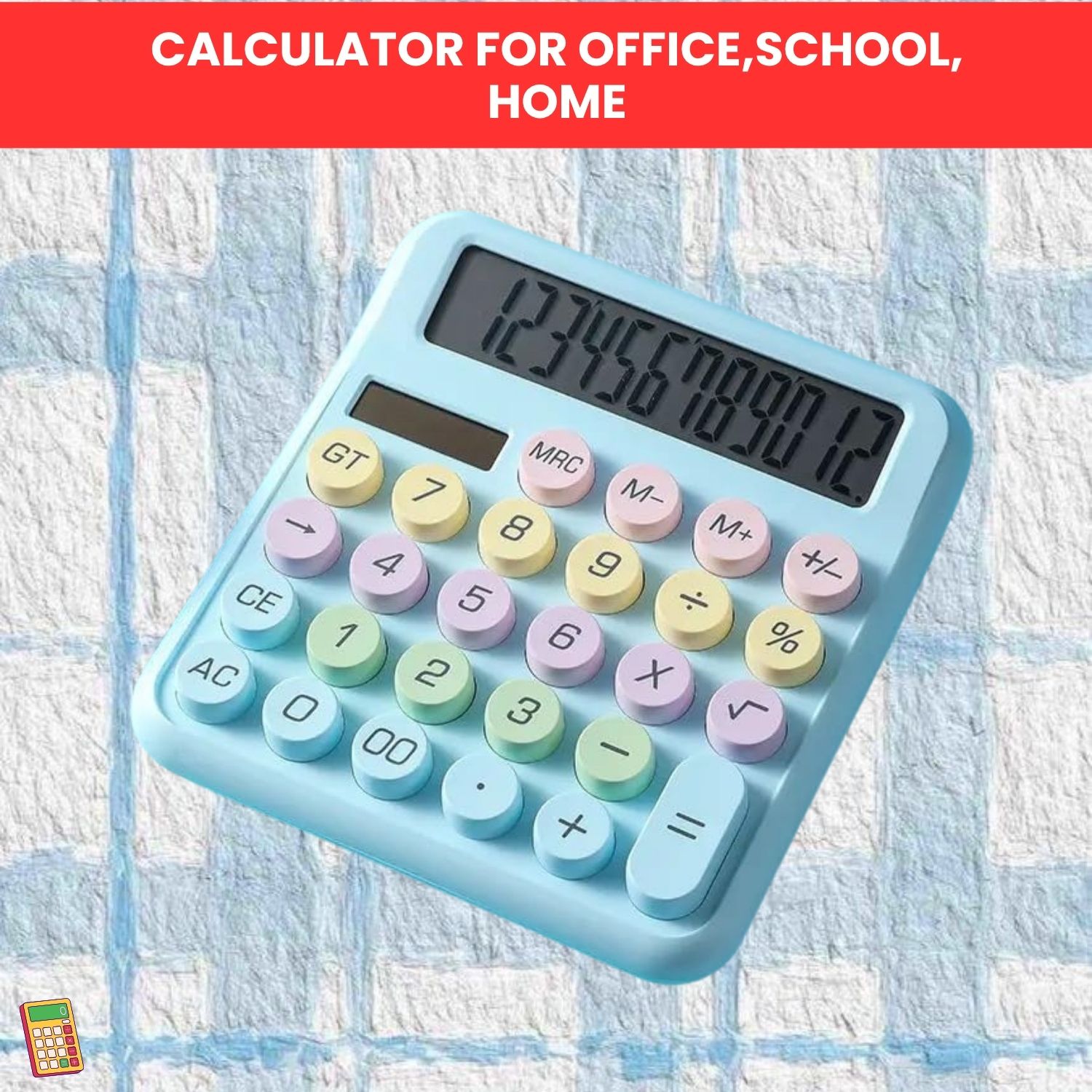 guggu Desktop Cute Calculator, 12-Digit Large Display With Aesthetic Candy ColorL313 Desktop Cute Calculator, 12-Digit Large Display With Aesthetic Candy ColorQ313 Basic Calculator-picture-10