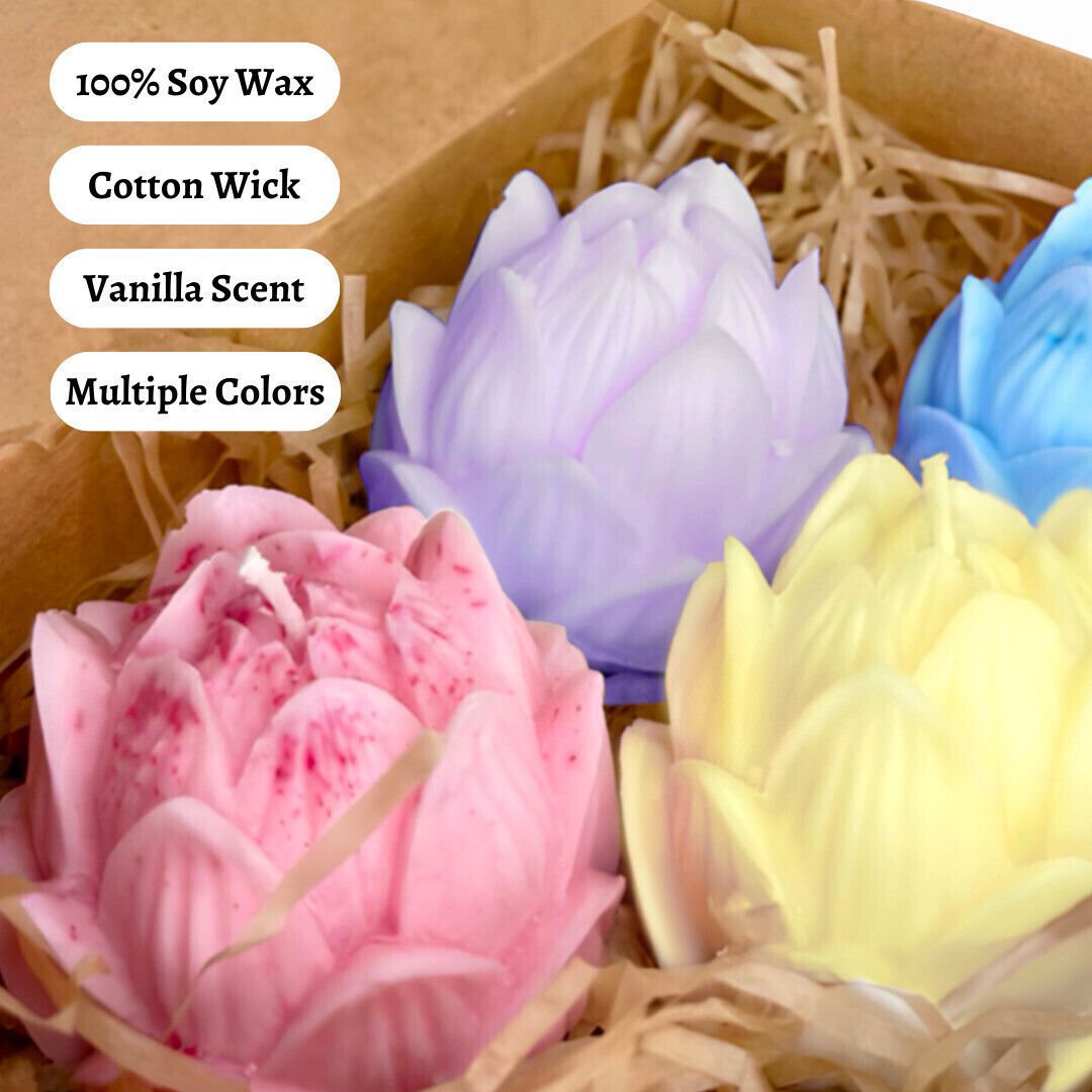 dunzin Lotus flower candle pack of 5_CD96, Scanted Candle-picture-17