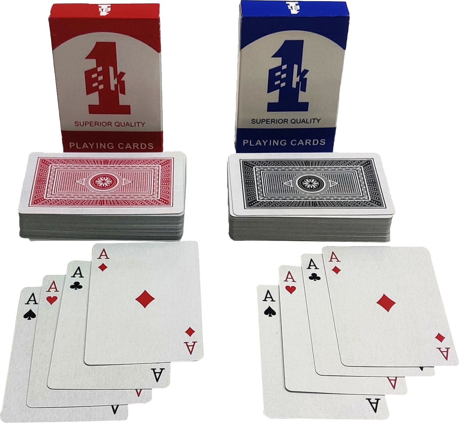 Number 1 Superior Quality Plastic Coated Playing Cards with 2 Set of Cards-image-18