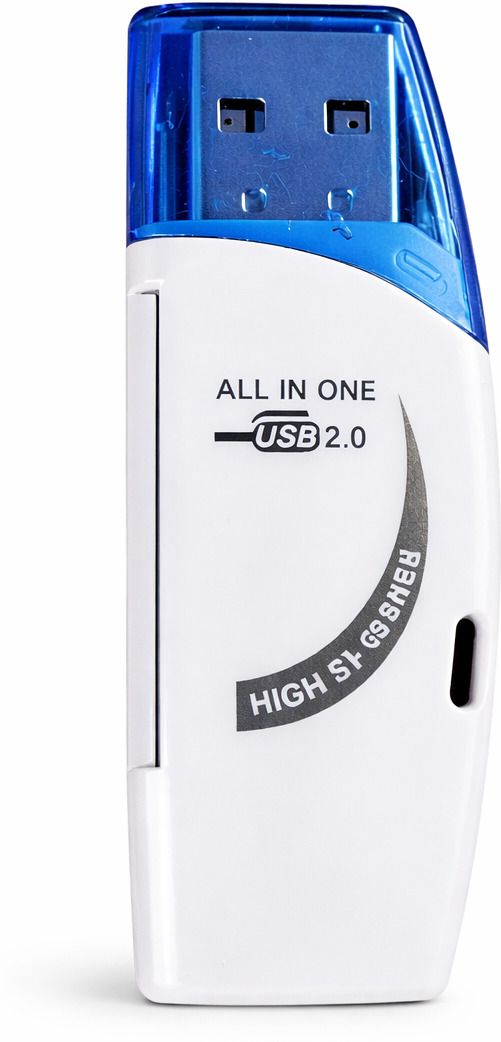 Kelso CR-4-in-1 USB 2.0 Memory Card Reader for SD, Micro SD (TF), MMC & MS Stick US Card Reader