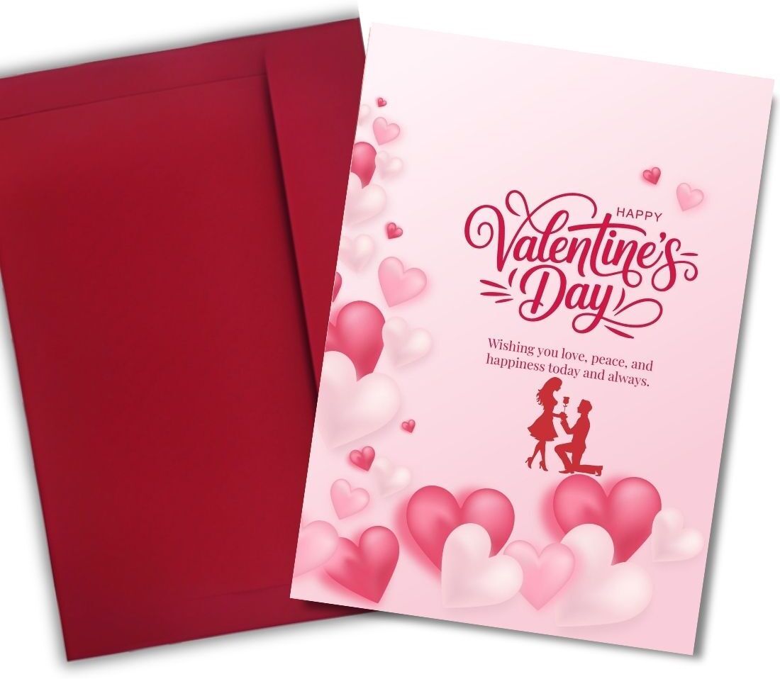 aanyacentric 8.3x11.7inch Valentine's Day with Premium Red Envelope Greeting Card-picture-25