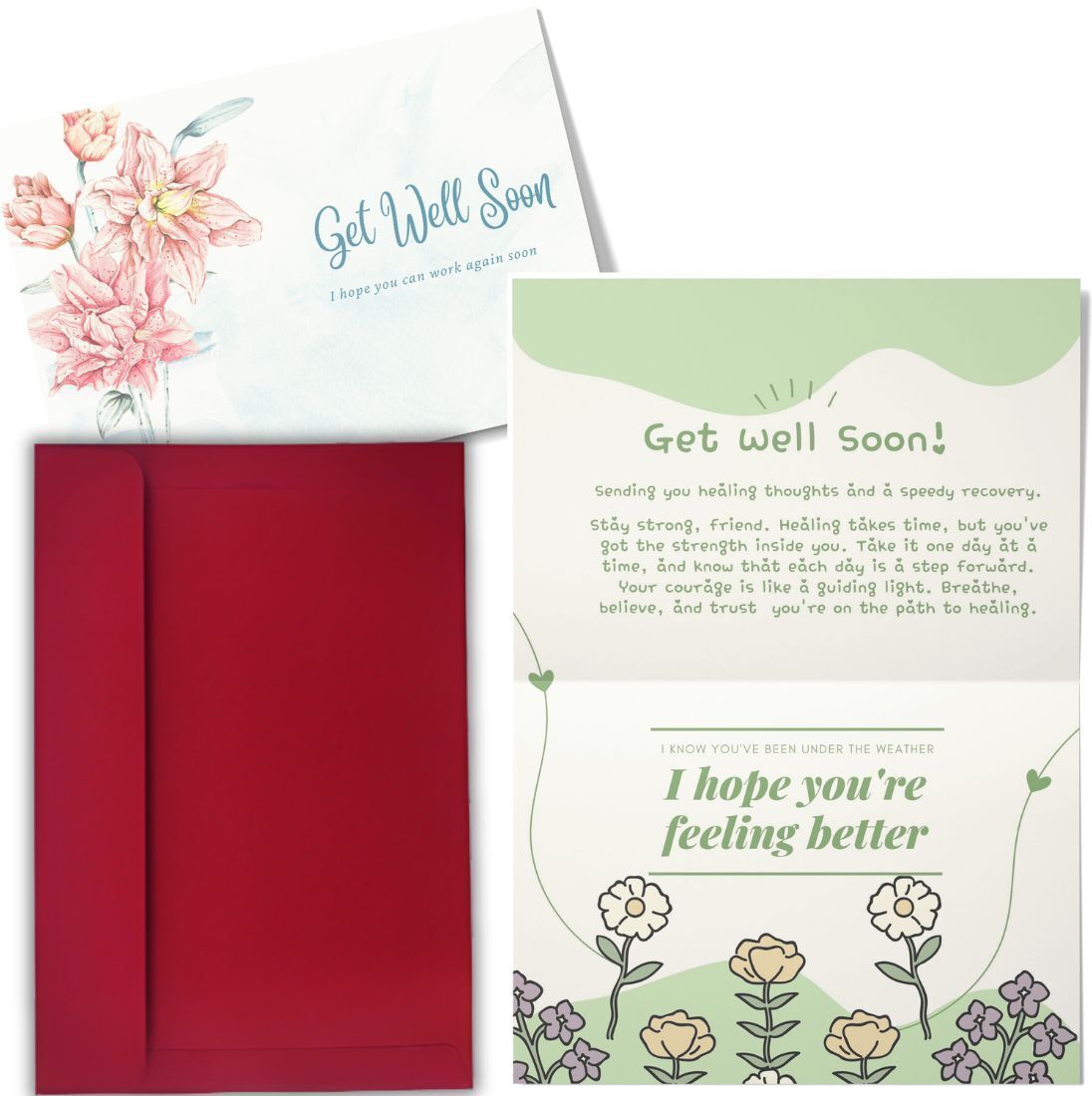 aanyacentric Get Well Soon Gift 5.8 x 8.3inch A5 Size with Envelope Prewritten Message Inside Greeting Card-picture-16