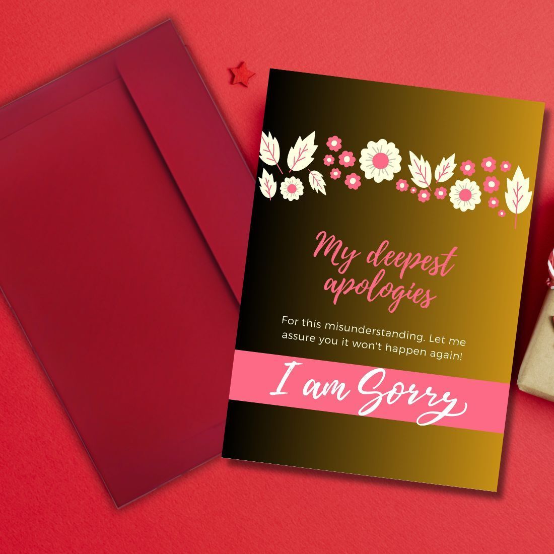 aanyacentric So Sorry Printed Card For Love Lover Family Parents Husband Wife Greeting Card-picture-9