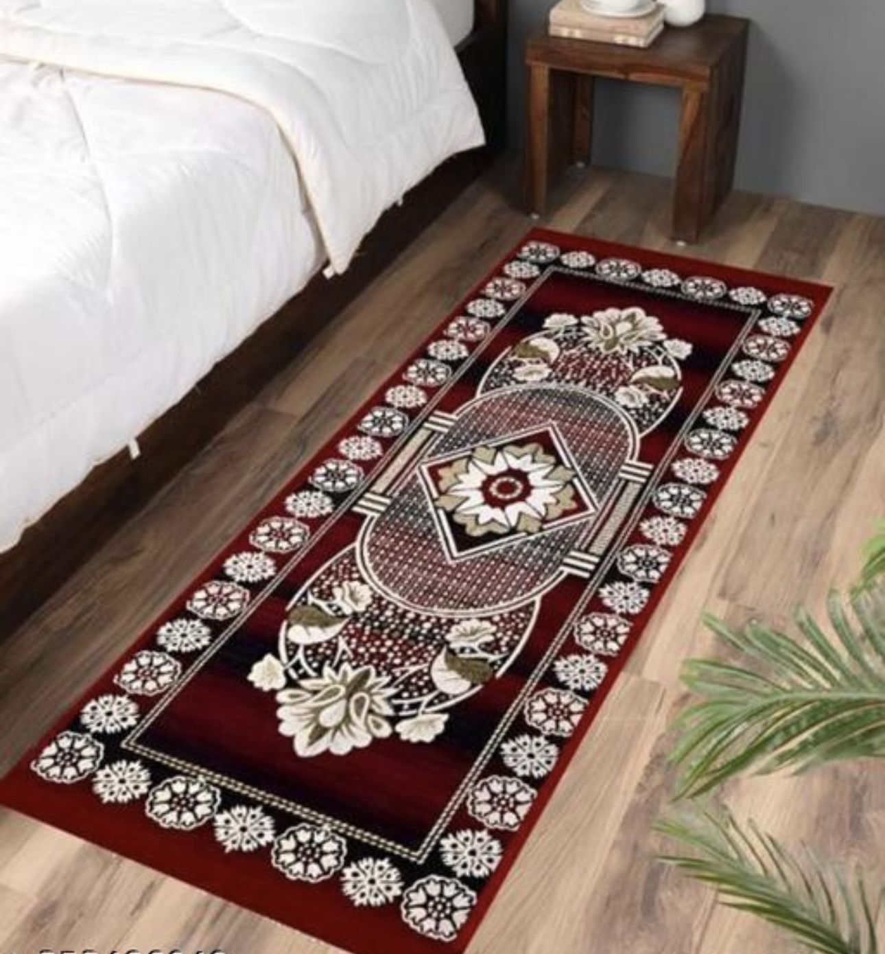 Red, Black Cotton Runner