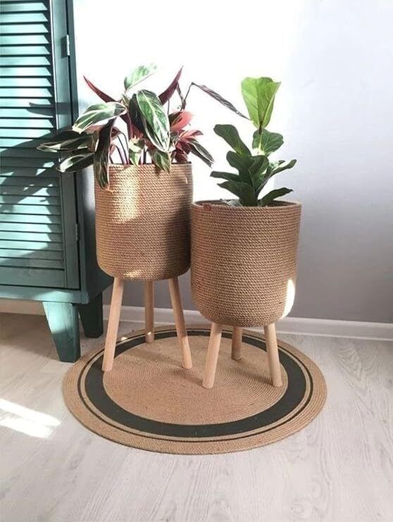 Natural Jute& cotton rug Indoor and Outdoor Rug Pad-image-23