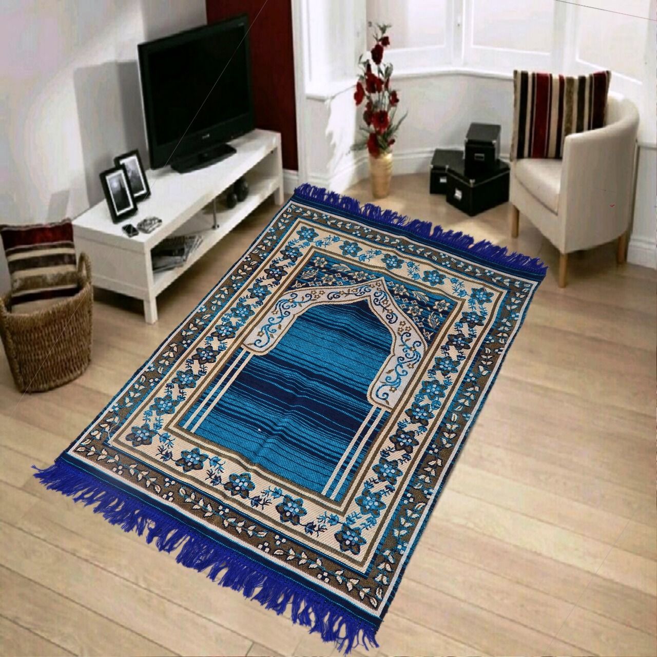 rehaan Blue Cotton Carpet-picture-10