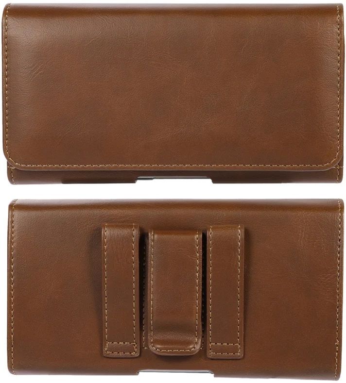 Bodoma BeltPouch Holster Waist Bag with Magnatic 6.0inch For Mobile Pouch Up To 6.0 inch (Brown)-image-3