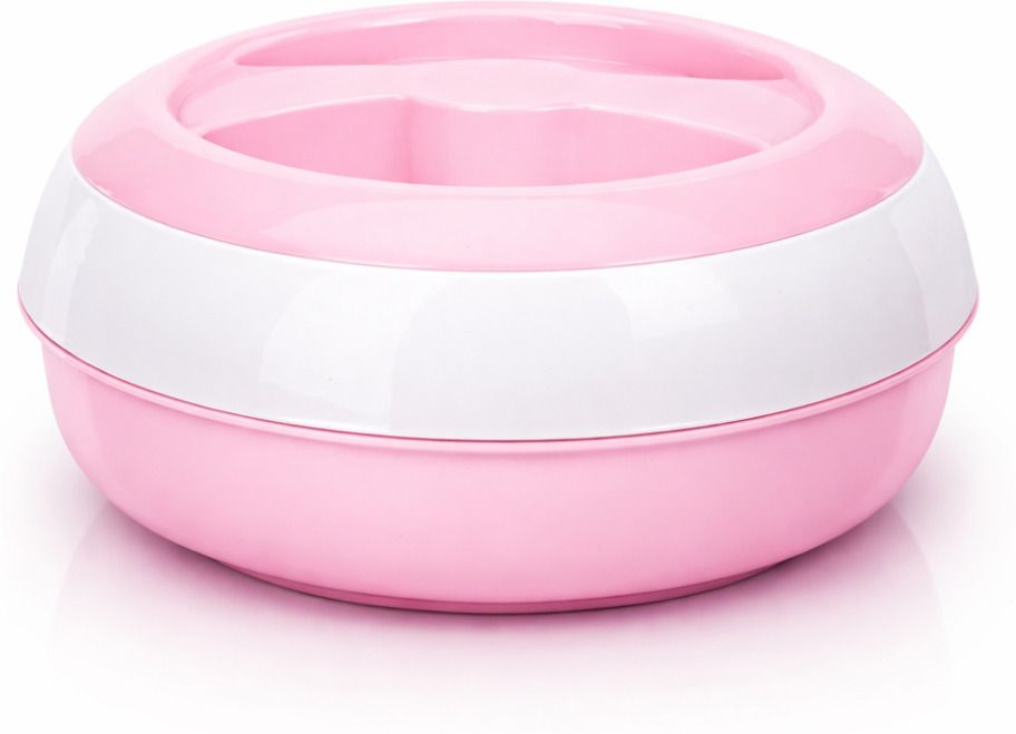 Trendy Casserole 1000 ml Pink | Plastic Outer Body with Stainless Steel Inner Serve Casserole-image-19