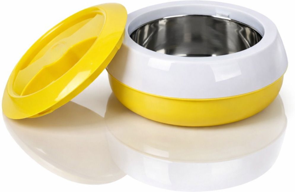 Trendy Casserole 1000 ml Yellow | Plastic Outer Body with Stainless Steel Inner Serve Casserole-image-18