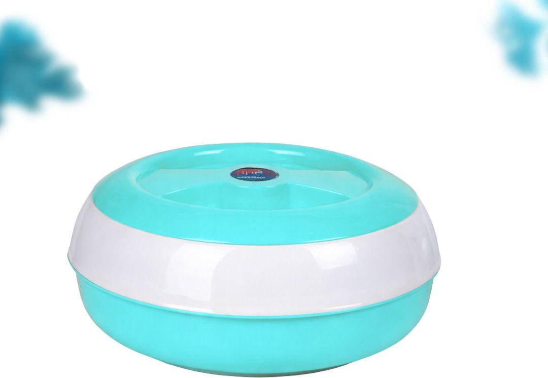 maharani luxe Trendy Casserole 1000 ml Green | Plastic Outer Body with Stainless Steel Inner Serve Casserole-picture-15