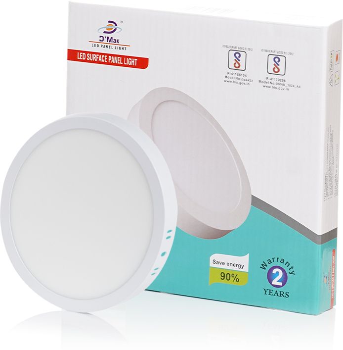 d'mak 22 Watt Round LED Surface Mounted Panel Light, Cool White Mounted Panel Cool White ( Pack Of 1 ) Ceiling Light Ceiling Lamp-picture-20