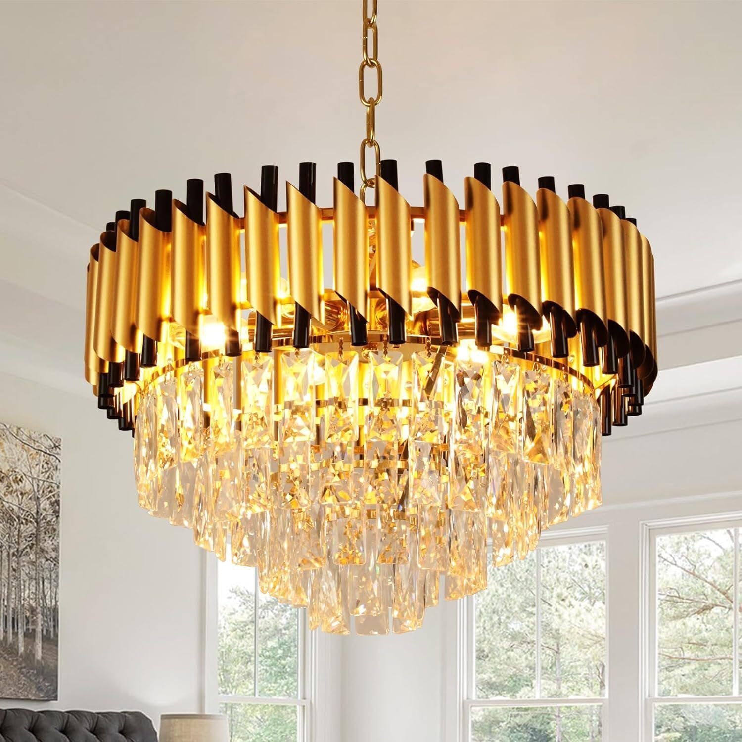 adwait Modern Crystal Chandelier Chandelier Ceiling Lamp-picture-16