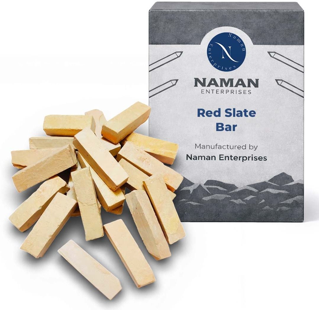 naman enterprises Slate pencil Red slate bar 1KG pouch of slate pencil bar Slate pencil Slate pencil-picture-46