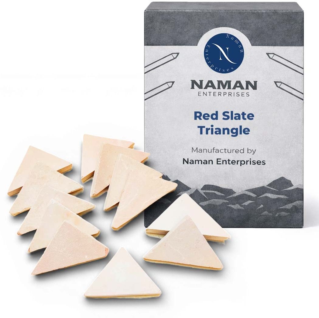 naman enterprises Slate pencil Red slate triangle 1KG pouch of slate pencil triangle Slate pencil Slate pencil-picture-47