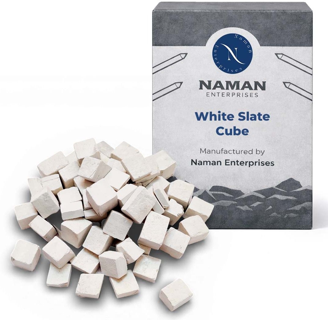 naman enterprises Slate pencil White slate cube 1KG pouch of slate pencil cube Slate pencil Slate pencil-picture-10