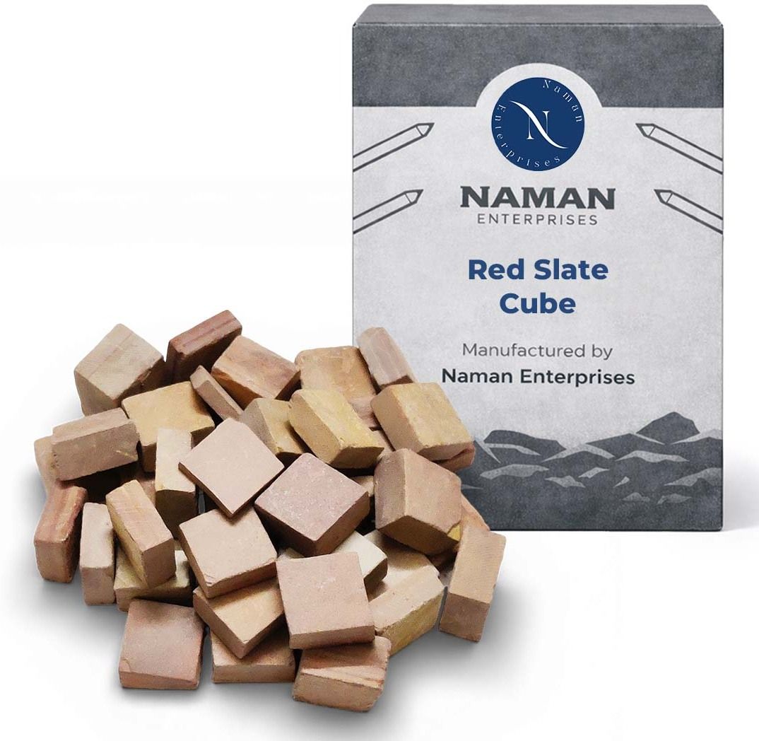 naman enterprises Slate pencil Red slate cube 1KG pouch of slate pencil cube Slate pencil Slate pencil-picture-14