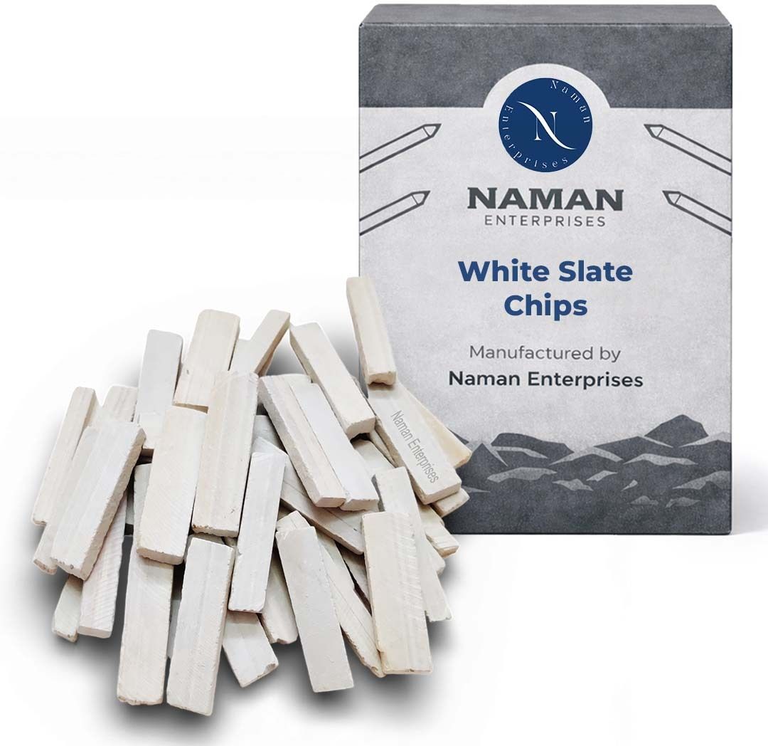 naman enterprises Slate pencil White slate chips 1KG pouch of slate pencil chips Slate pencil Slate pencil-picture-44