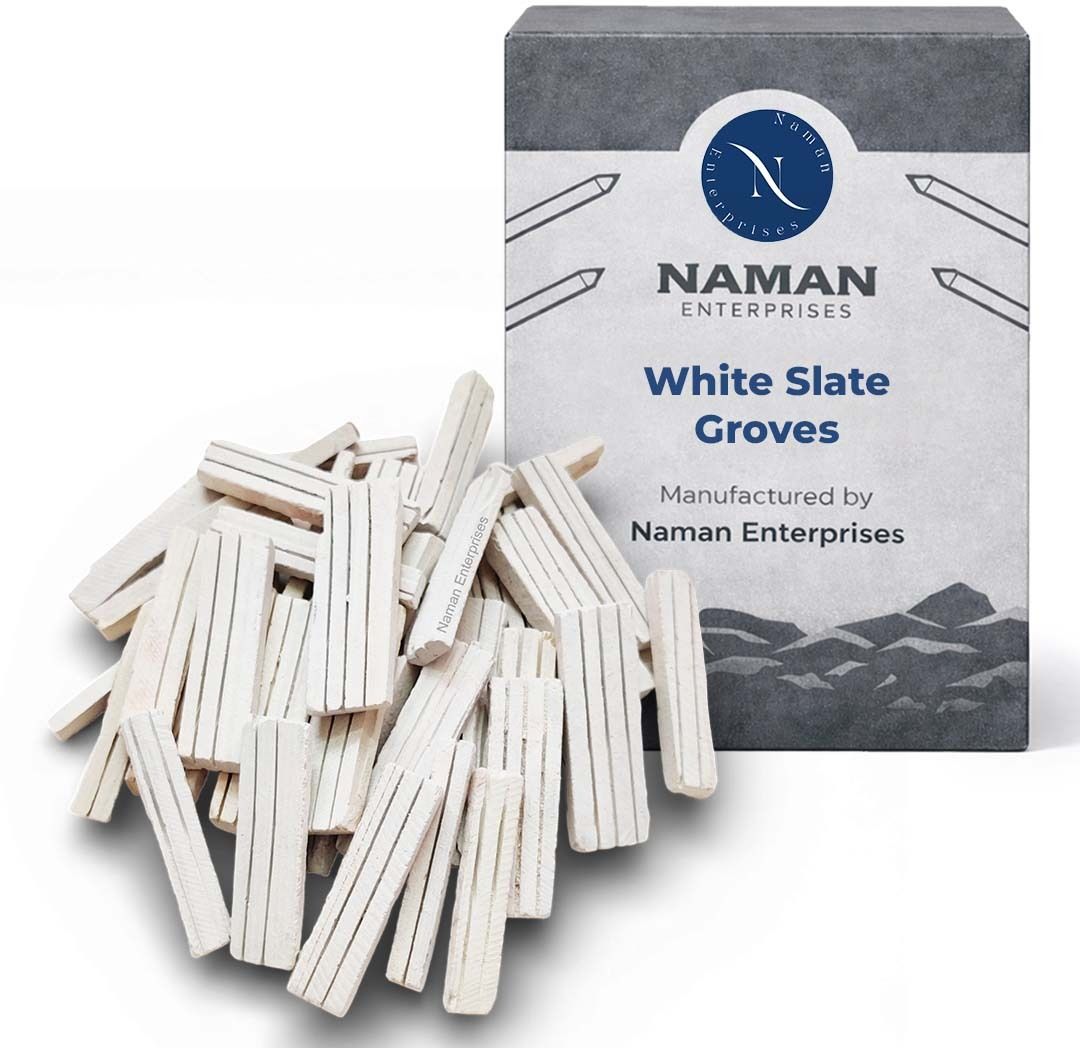 naman enterprises Slate pencil White slate groove 1KG pouch joint slate pencil Slate pencil Slate pencil-picture-20