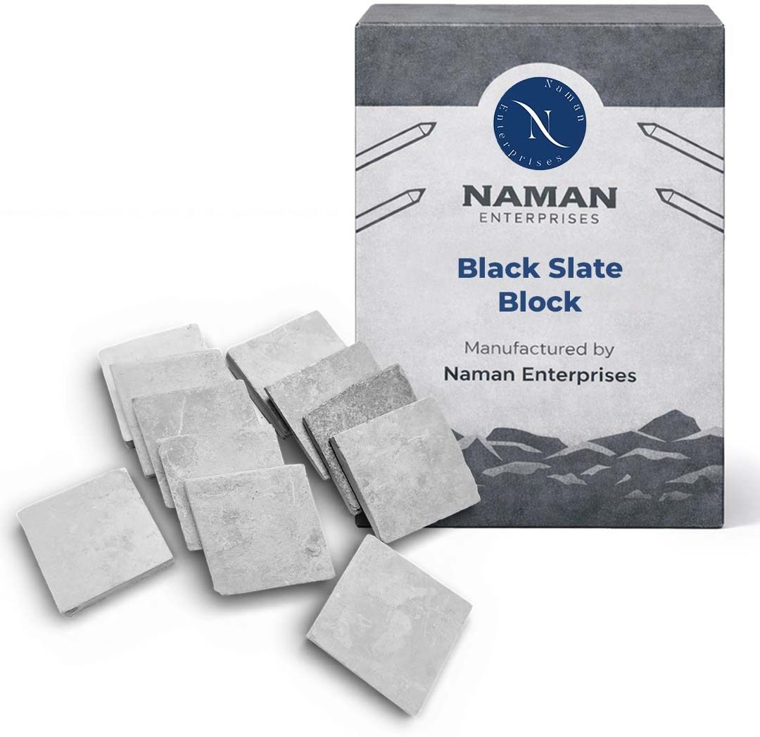 naman enterprises Slate pencil black slate block 1KG pouch of slate pencil black Slate pencil Slate pencil-picture-45