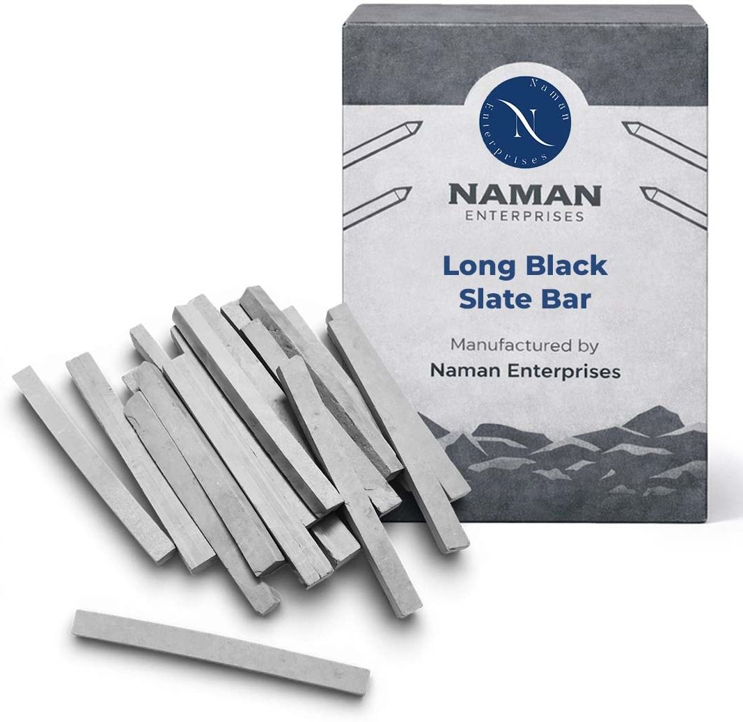 naman enterprises Slate pencil black slate long bar 1KG pouch of slate pencil long bar Slate pencil Slate pencil-picture-30