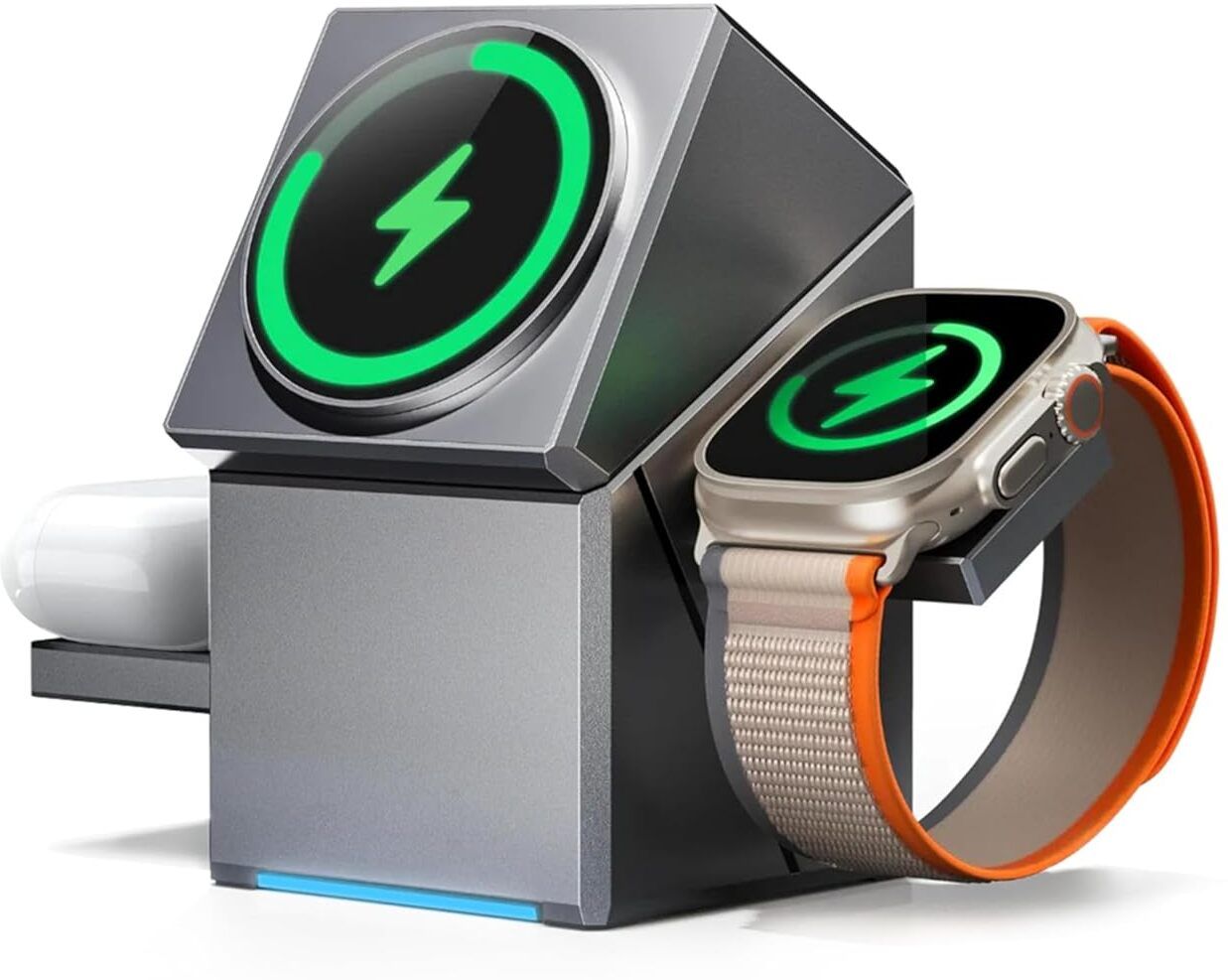Gentle e kart Iron Hide Foldable 15W Magnetic Wireless Charger for iPhone, Watch & Earbuds Charging Pad-image-30