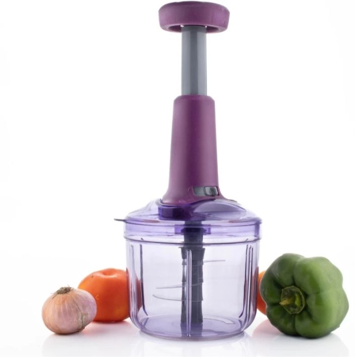 Hand Push Chopper with Stainless Steel Blades for Tomato, Onion & Vegetables Electric Vegetable & Fruit Chopper