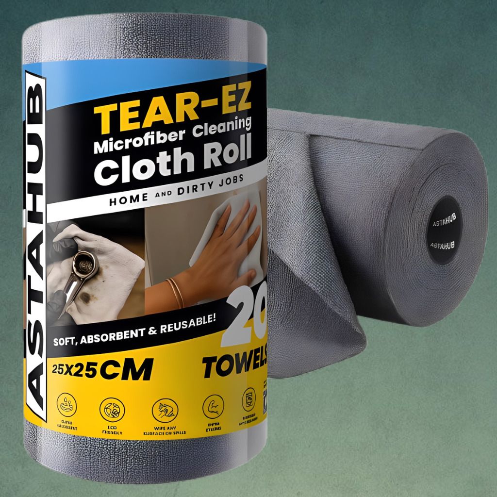 astahub DryTouch Lint Free Microfiber Cloth Roll for Kitchen Surface Wiping Wet and Dry Microfiber Cleaning Cloth-picture-28