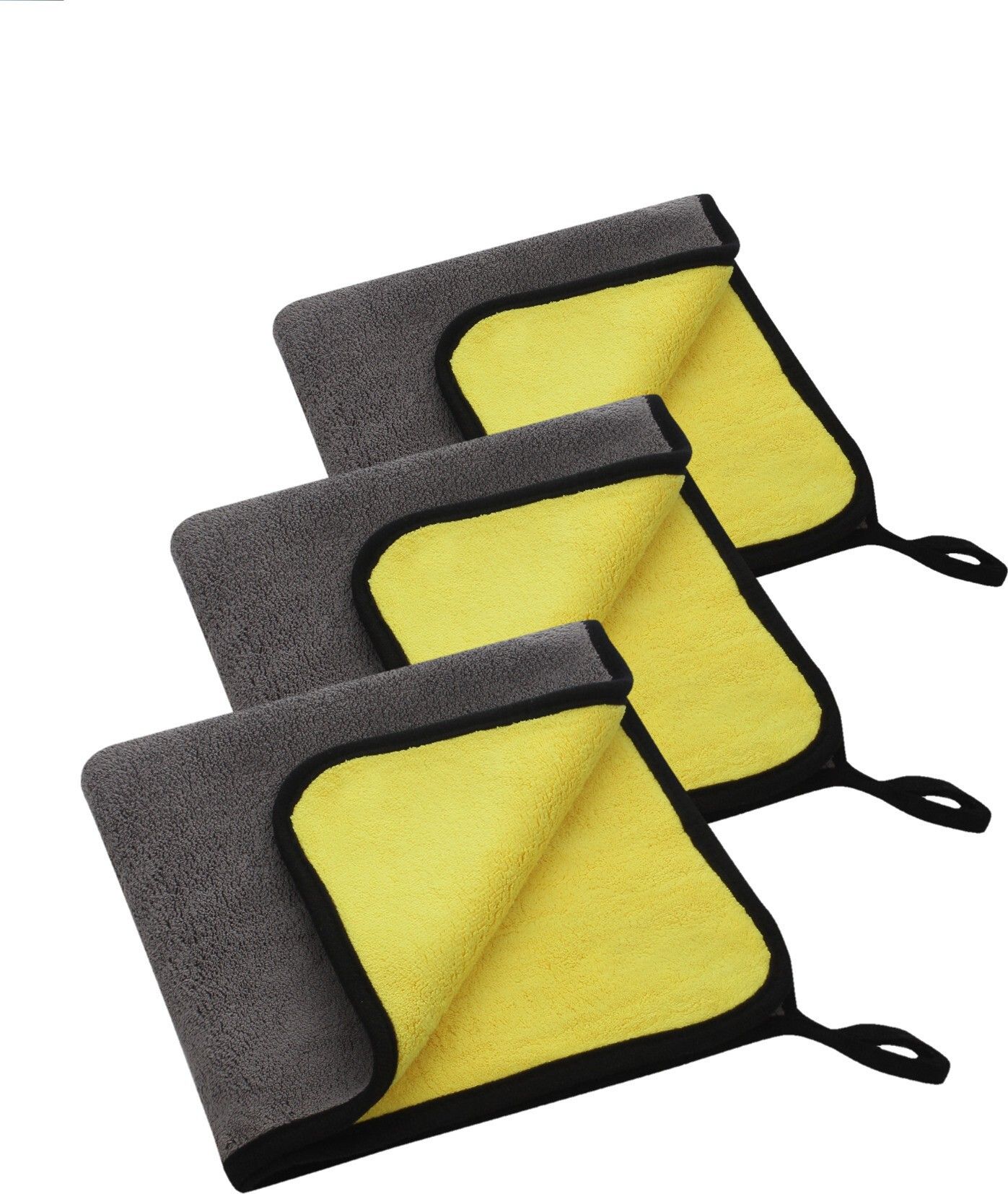 softbiz Microfiber Cleaning Thick Lint & Streak-Free Multipurpose Clothes - Automotive Microfibre Towels for Car Bike Cleaning Polishing Washing & Detailing Dual Color 40X45cms 750GSM (Yellow) Wet and Dry Microfiber Cleaning Cloth-picture-11