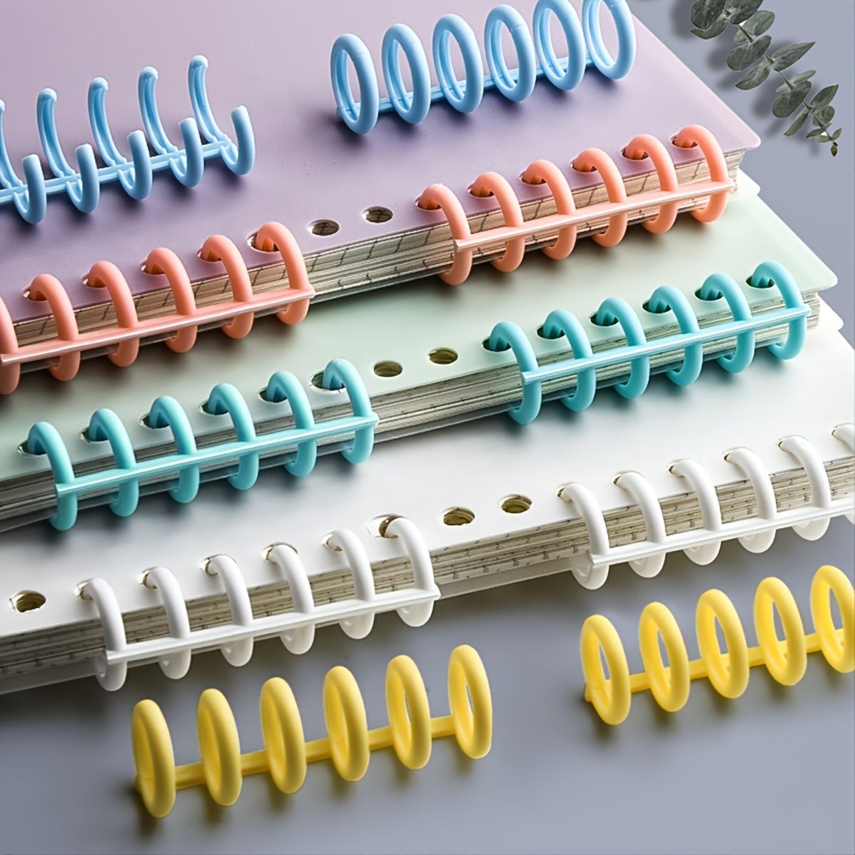 SHOPONIL 10pcs Binder Rings, 6holes Binding Book Rings, Ring Buckle Underwire Booklet Manual Ring Binder-image-6