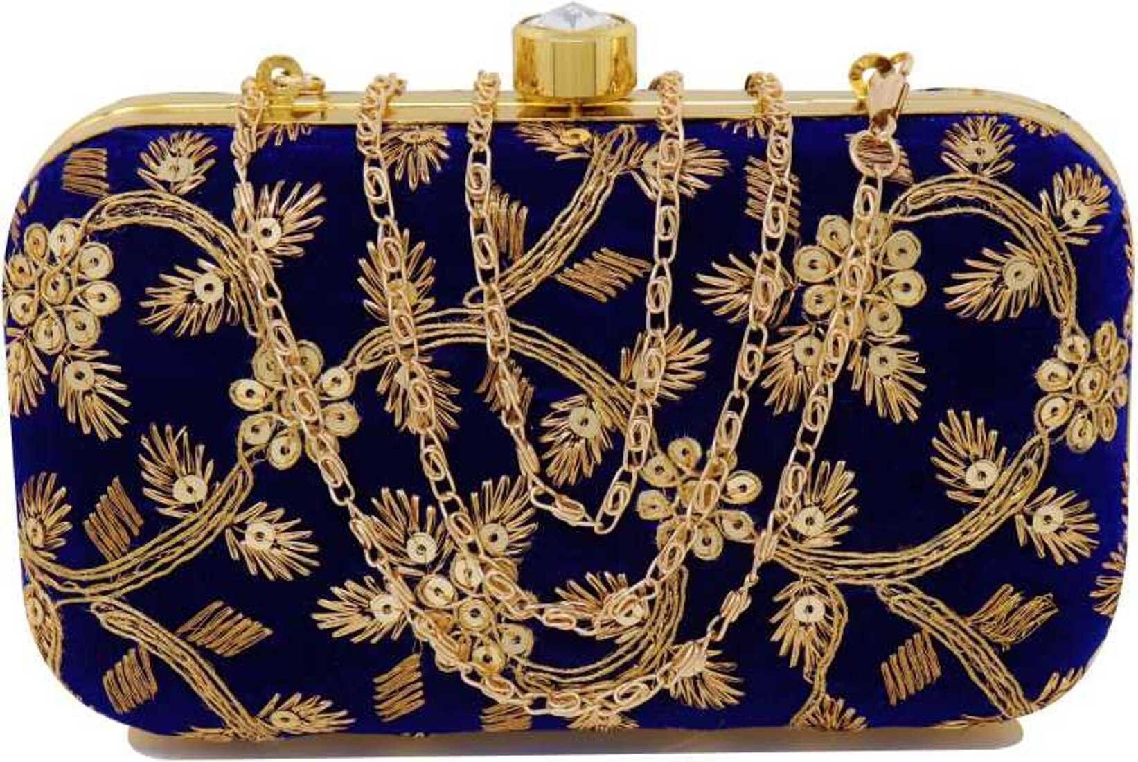 houseofcommon Casual, Party, Formal, Sports Blue Clutch-picture-16