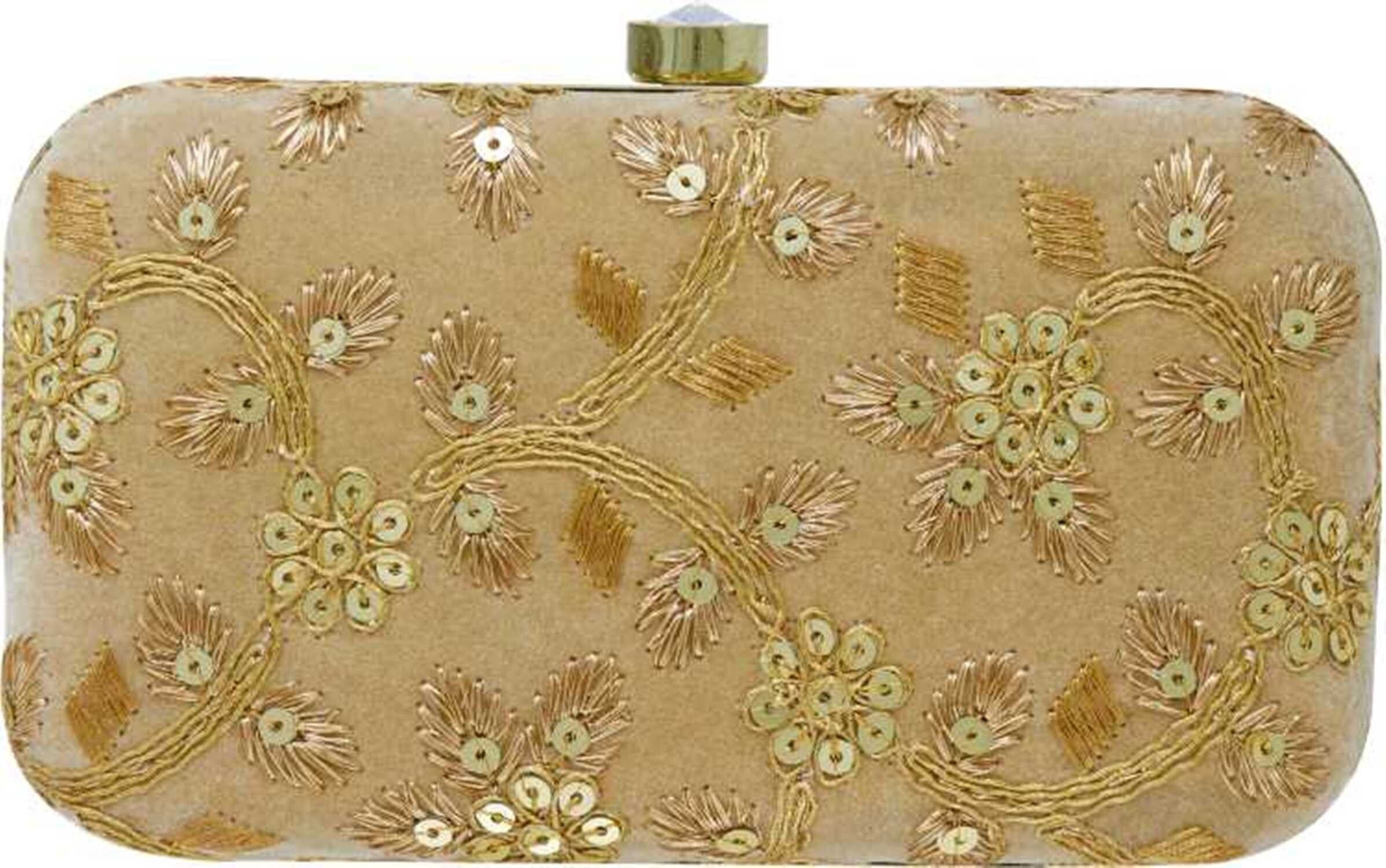 houseofcommon Casual, Party, Formal, Sports Gold Clutch-picture-19
