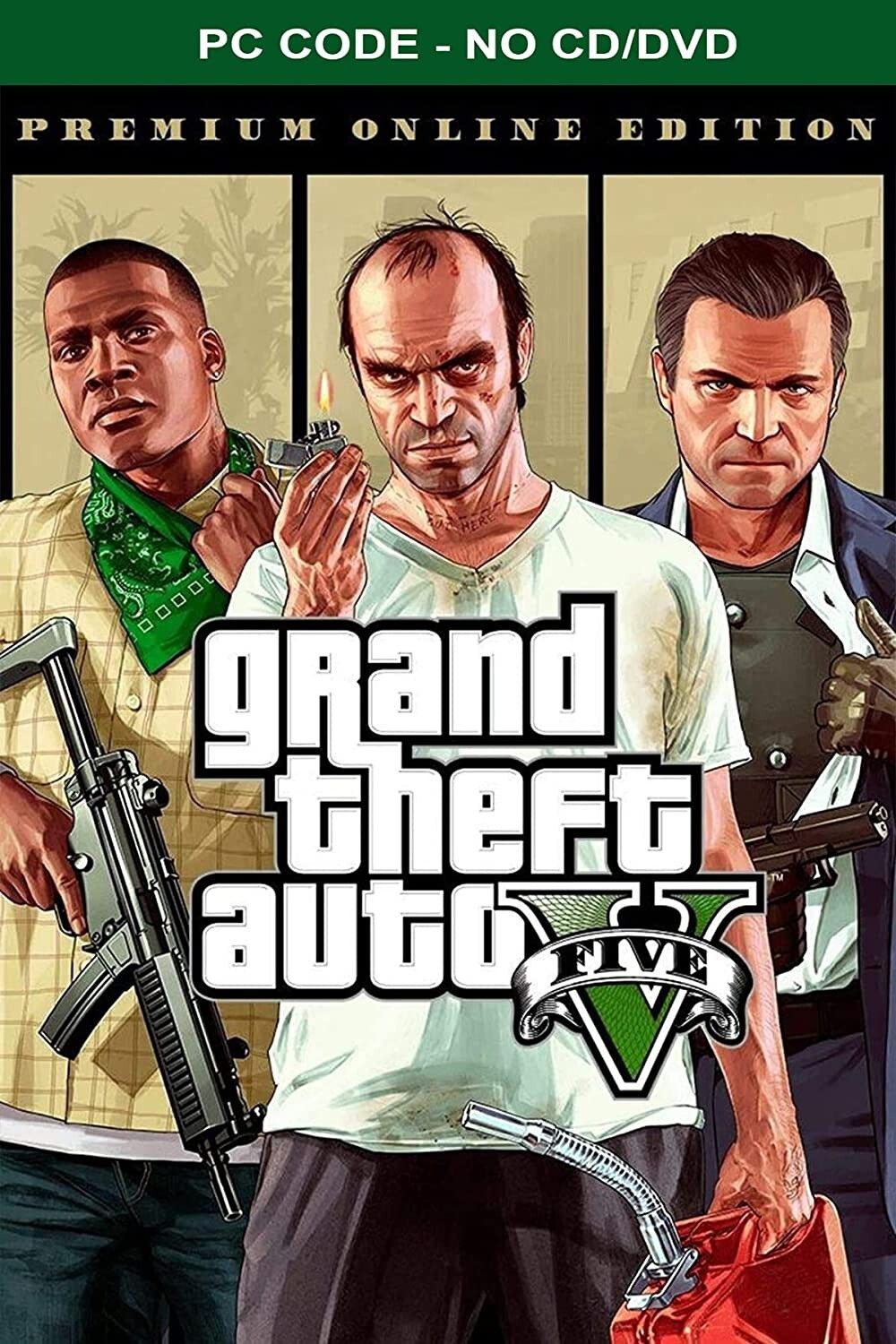 Grand Theft Auto V Premium + Bull Shark Cash Card $5,00,000 (NO CD/DVD) Special Edition