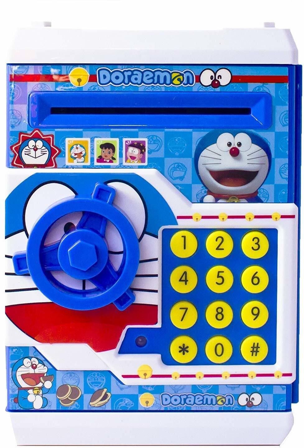 Mini Electric Secret Password Safe ATM Piggy Bank Money Safe Deposit Box. Coin Bank