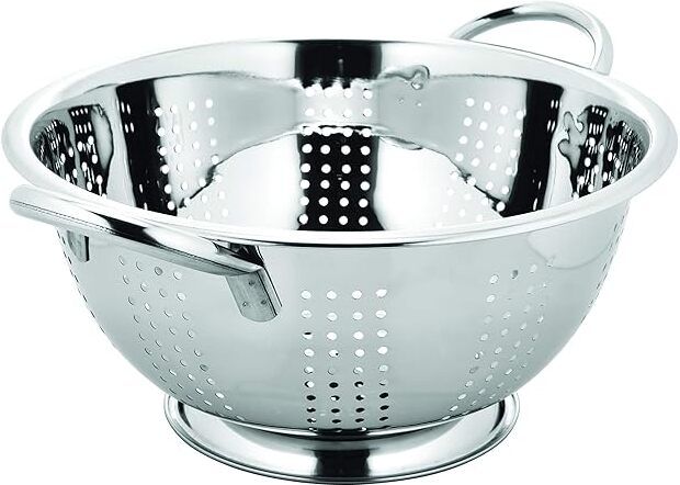 prabha Best Quality Stainless Steel Strainer Bowl 26Cm Vegetable Colander Bowl Collapsible Colander-picture-26