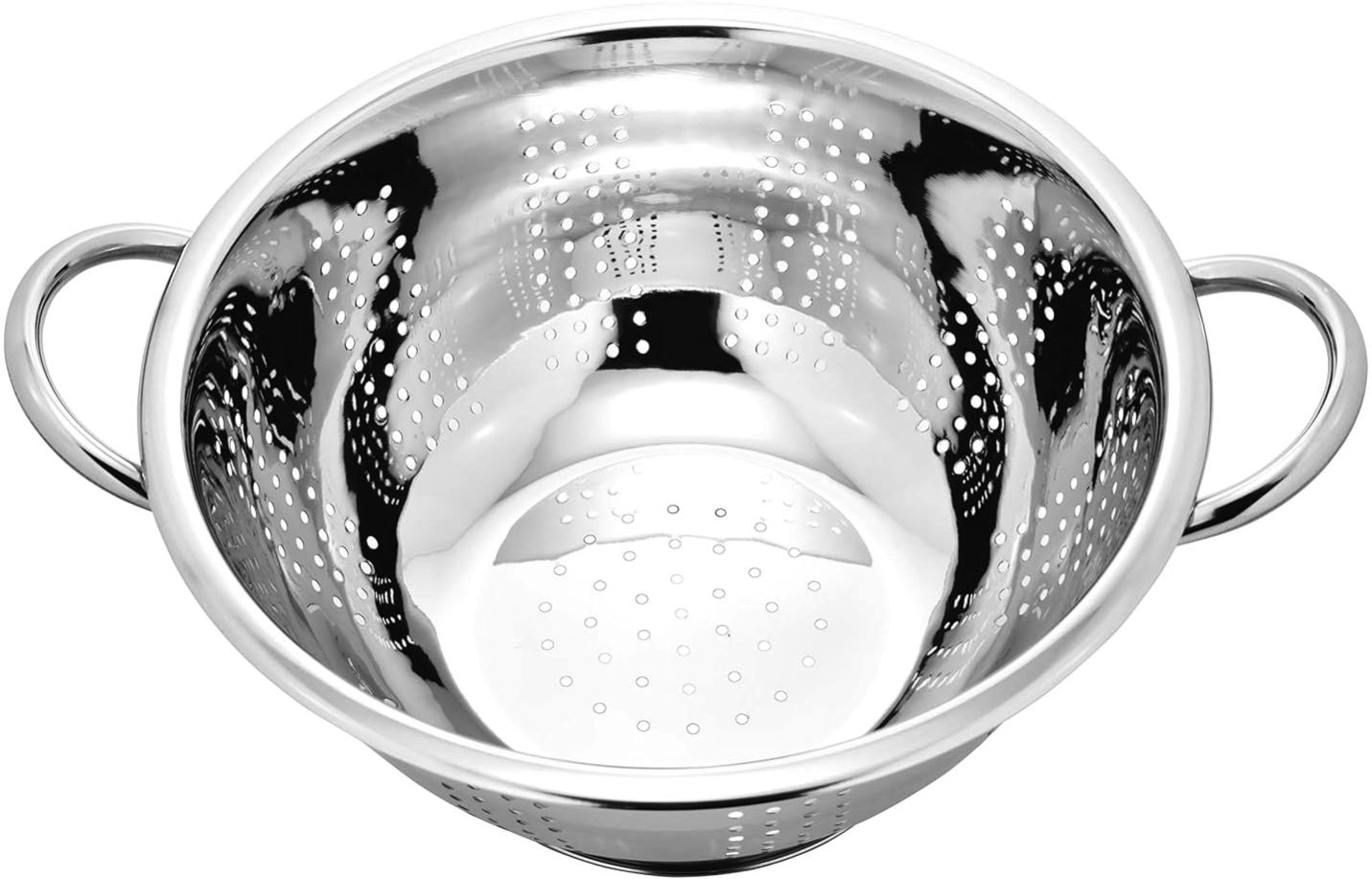 prabha Stainless Steel Rust Proof Mirror Finish 24 cm Medium Size Colander Multipurpose Collapsible Strainer-picture-17