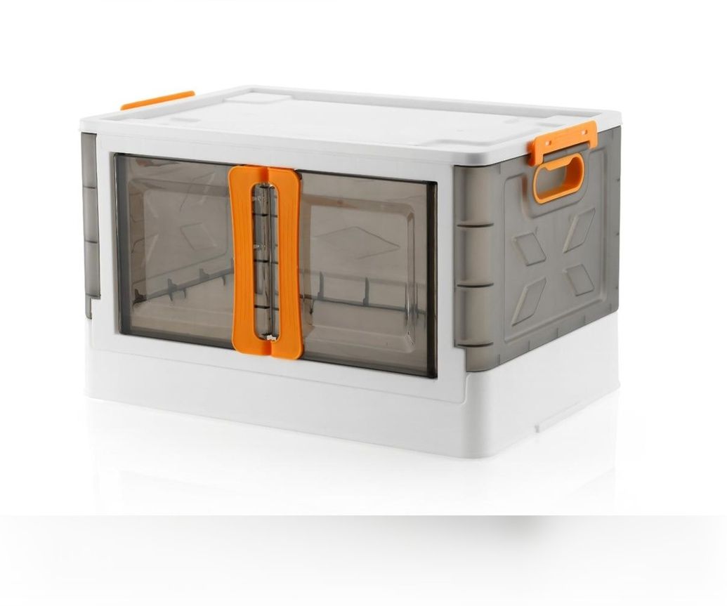 Multipurpose Plastic Storage Box with Front Opening Door and Removable Lid PP Collapsible Wardrobe-image-39