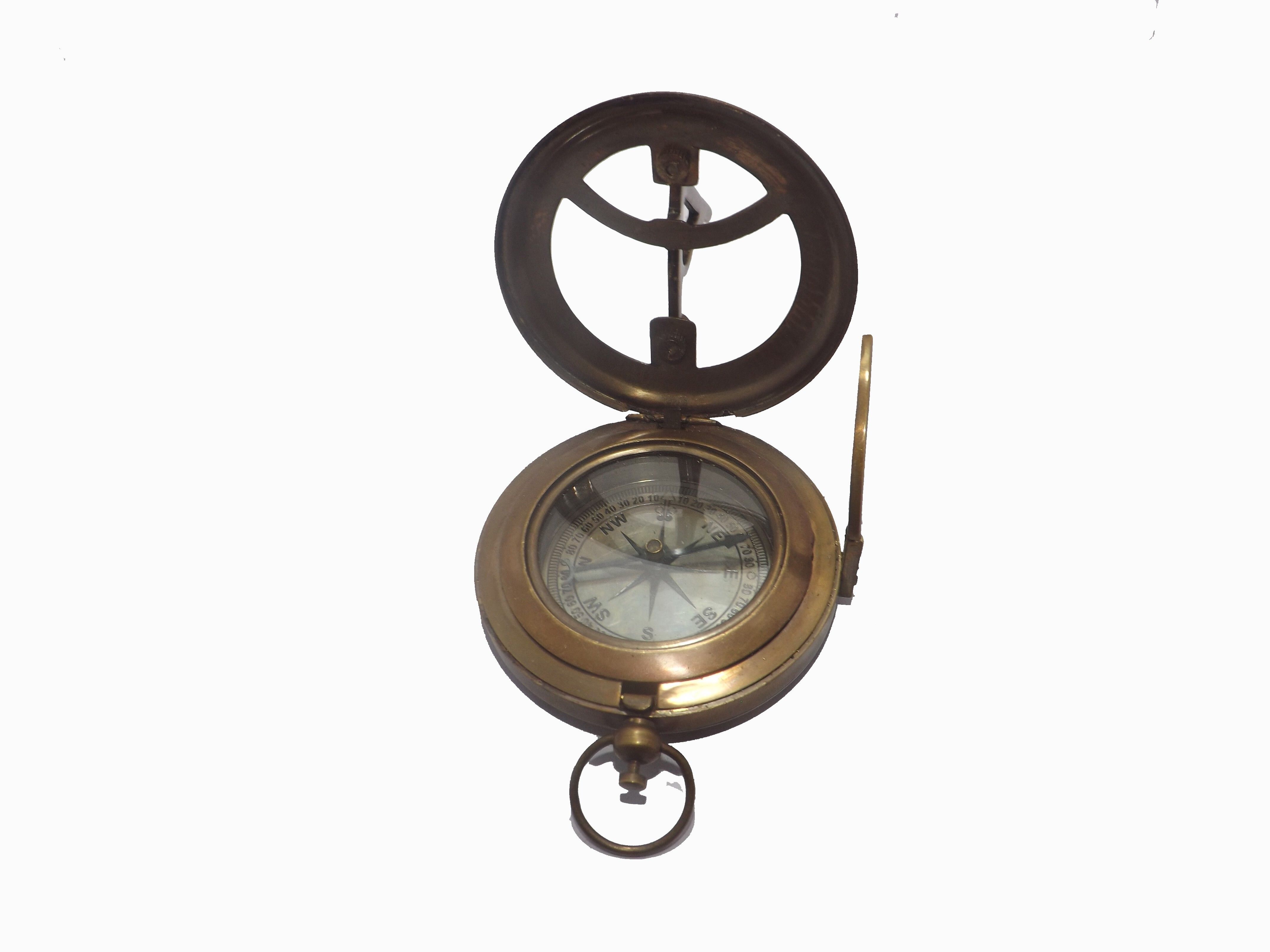 simrah VINTAGE BRASS NAUTICAL SUNDIAL COMPASS Compass-picture-20