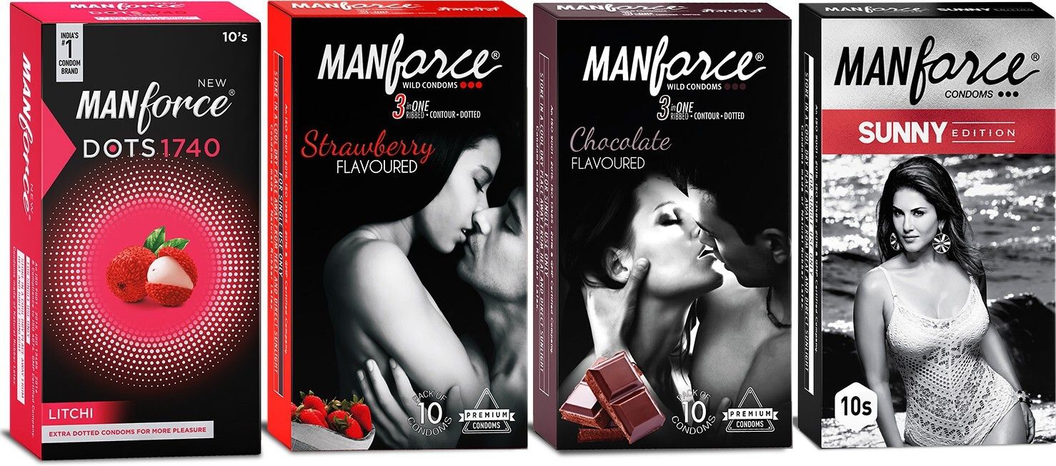 Mankind Condoms Combo Pack (Strawberry, Chocolate, Litchi, Sunny Flavoured)- 10 Pieces (Pack of 4) Condom