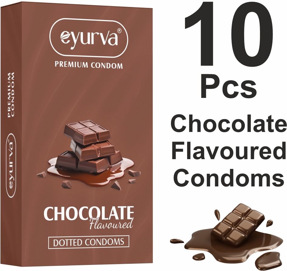 eyurva Dotted Chocolate Flavour Condoms 10 Pcs. Condom-picture-15