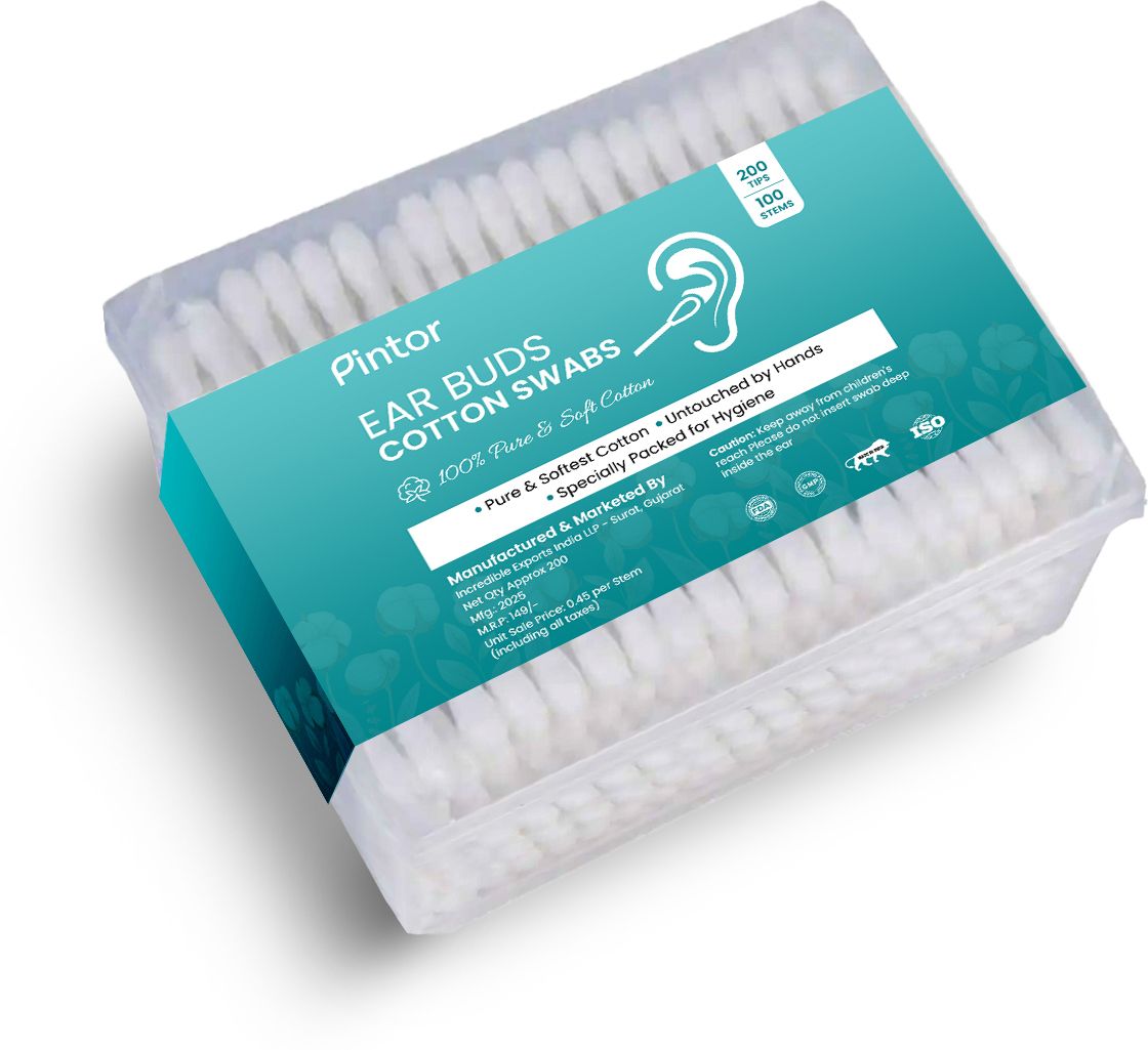 Cotton Buds 200 - Unbreakable Sticks for Baby, Makeup & Electronics Care