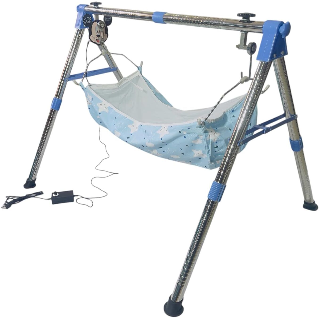 Electric Baby Cradle Swing Adjustable Rocking Speed | Heavy-Duty, 20kg Capacity-image-36