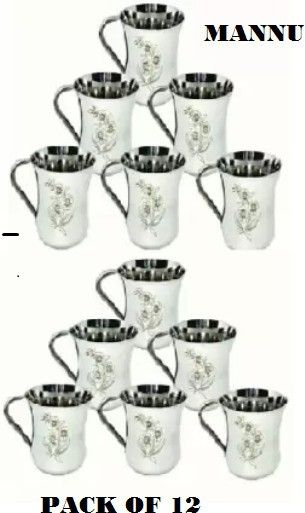 mannu Pack of 12 Stainless Steel SS CUP-picture-21