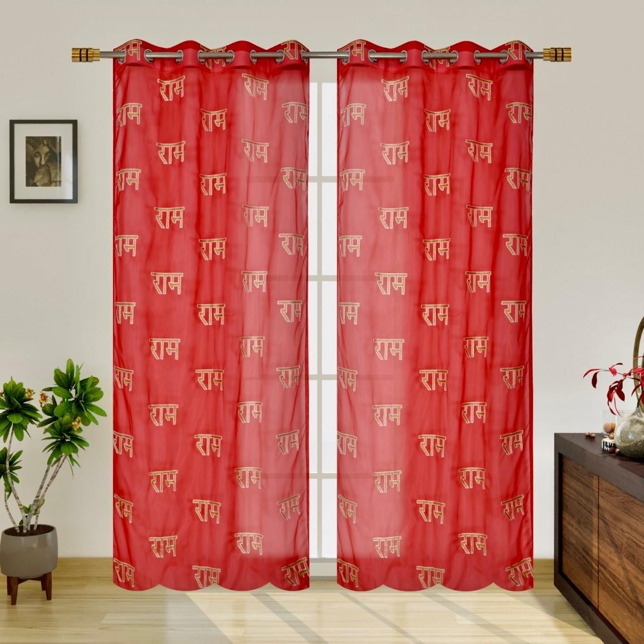 152 cm (5 ft) Window Net Transparent Curtain (Pack Of 2)-image-49