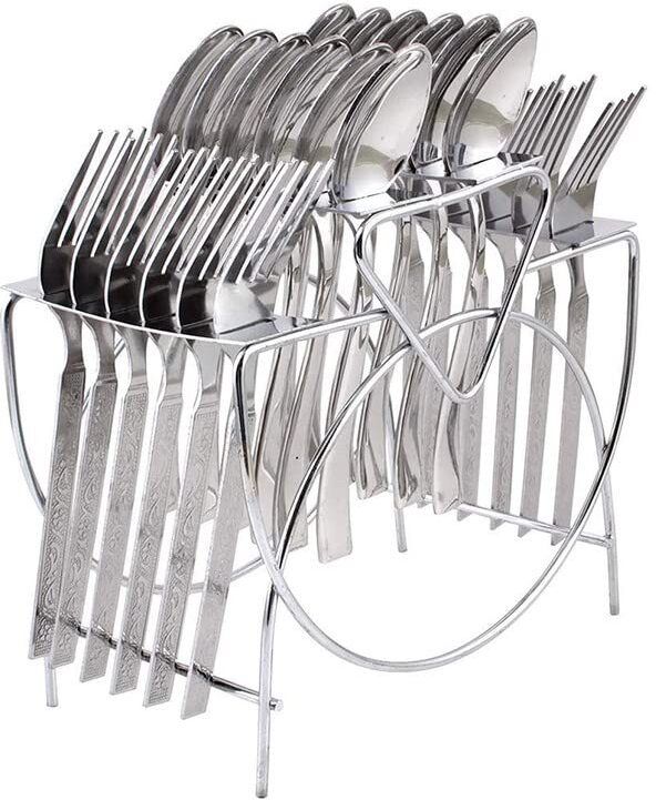 Cutlery Kitchen Rack Cutlery Stand Holder Stainless Steel Spoon Stand Holder Kitchen Dish Rack Steel-image-1