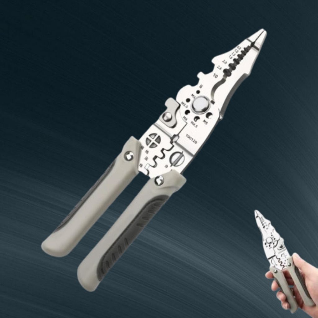 jashikumi Multi-Purpose Wire Stripper, Crimper, and Bolt Cutter Plier Multi-Purpose Wire Stripper, Crimper, and Bolt Cutter Wire Cutter-picture-12