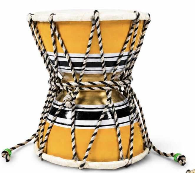 DAKH Wooden Hand Drum Damru Rope Tuned Musical Instrument for Adults Damaru-picture-34