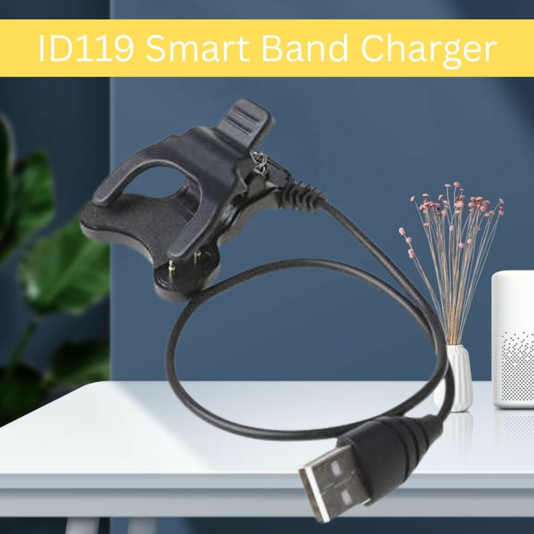 SACRO Power Sharing Cable 0.25 m Smart Band Charger Cable, Universal USB Charger, Clip 2 Pins For Smart BandZ285