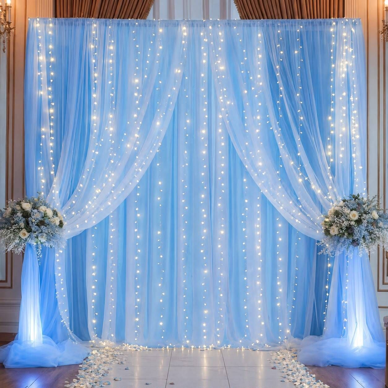 party box Light Blue Ganpati Pooja, Party wedding Net Decoration-picture-41